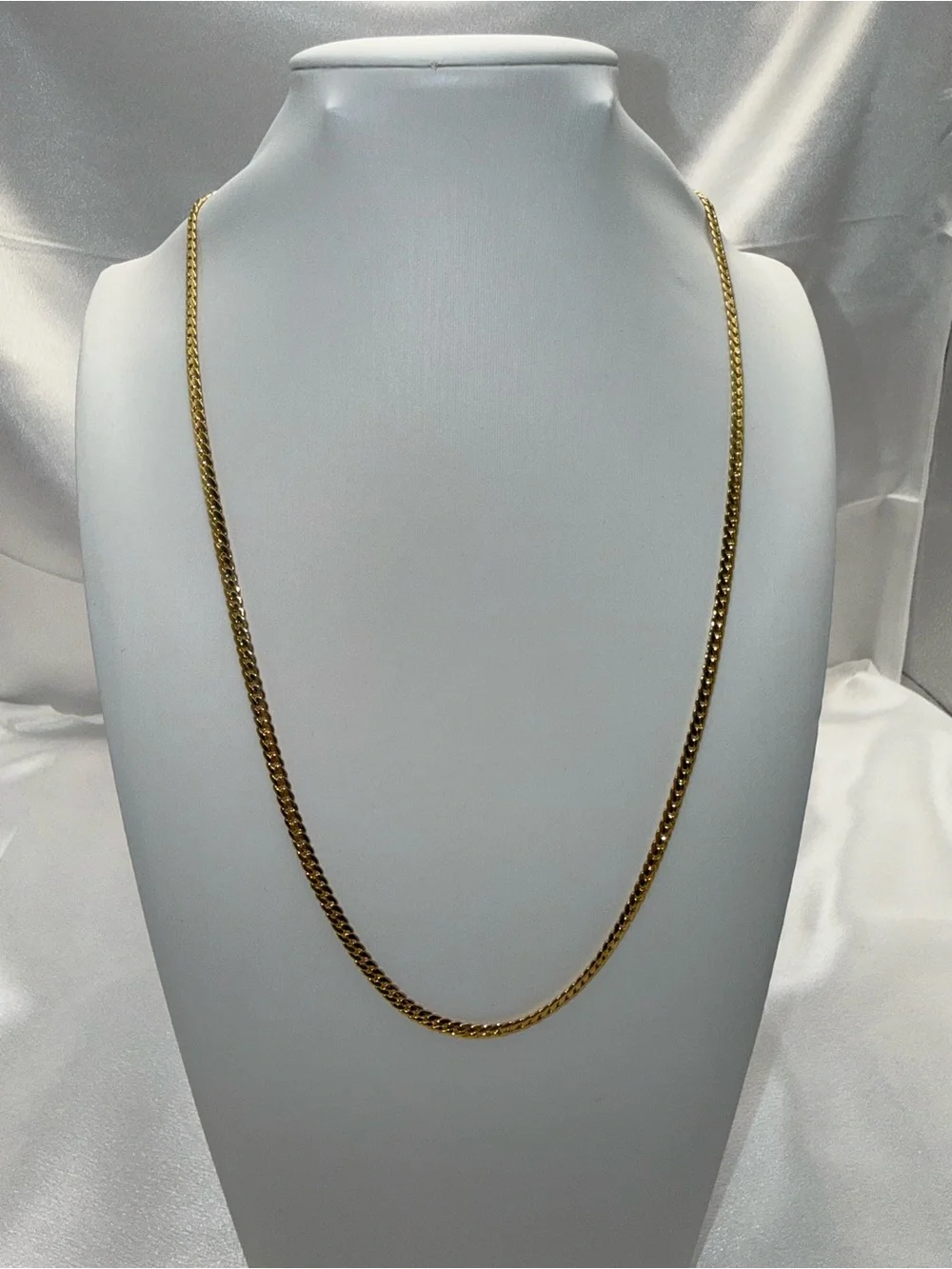 23.5” 3.2mm 18K Gold Dipped Snake Cuban Necklace